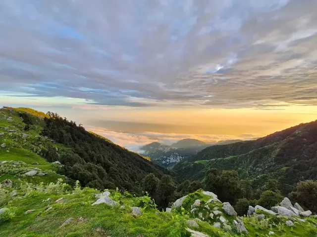 Triund ridge at dawn